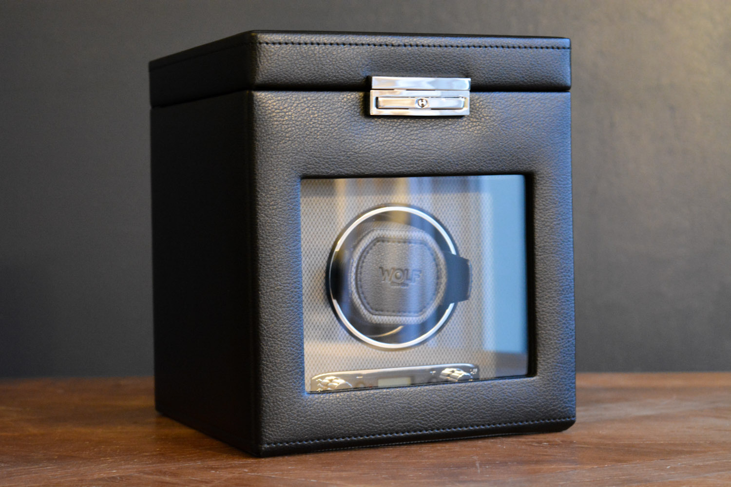 Remontoir De Montre WOLF Viceroy - Module 2.7 - Cuir Noir - Occasion Très Bon état