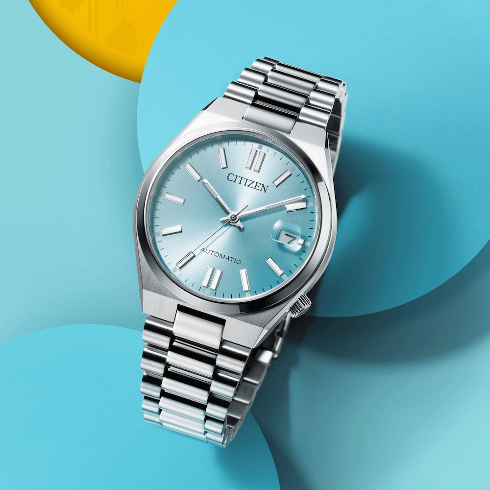 La Citizen Tsuyosa, une montre automatique à bracelet intégré au design sport-chic